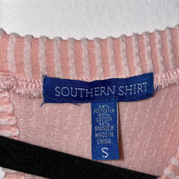 Southern Shirt Pink White Romper Quit Playin Playsuit, size small - Picture 3 of 6